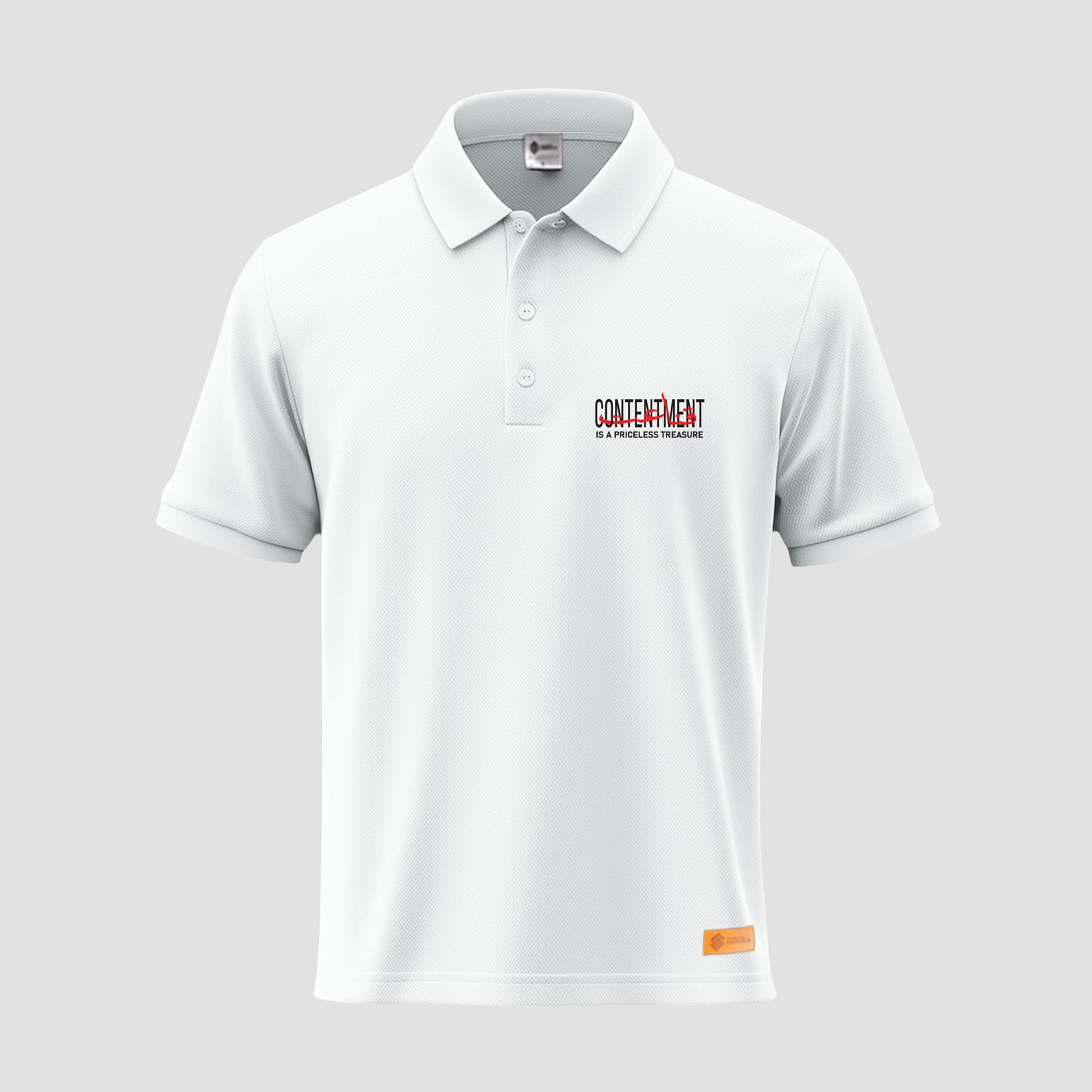 Contentment is a priceless treasure Polo Shirt