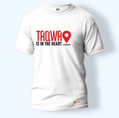 Taqwa is in the Heart | Round Neck T-Shirt for Men