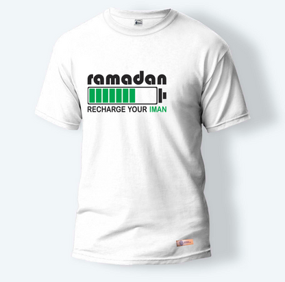 Ramadan Recharge Your Iman | Round Neck T-Shirt for Men
