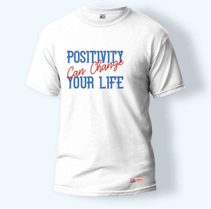Positivity Can Change Your Life | Round Neck T-Shirt for Men