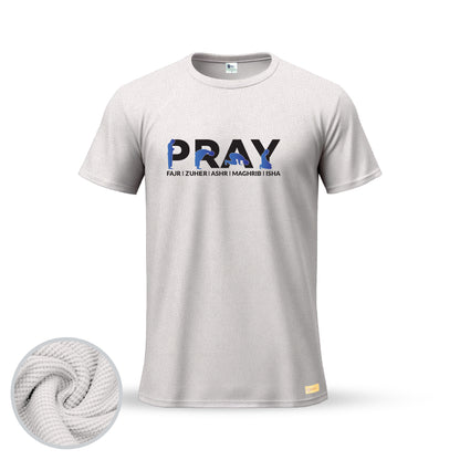 Pray Fajr, Zuher, Asar, Maghrib, Isha | Thermal Round Neck T-Shirt for Men