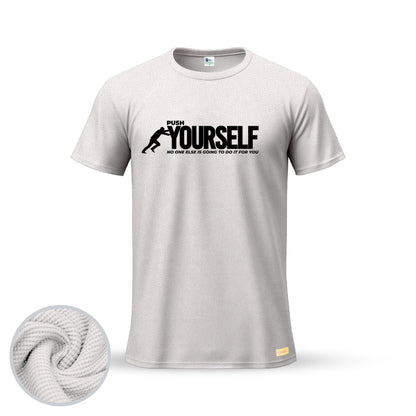 Push Yourself | Thermal Round Neck T-Shirt for Men